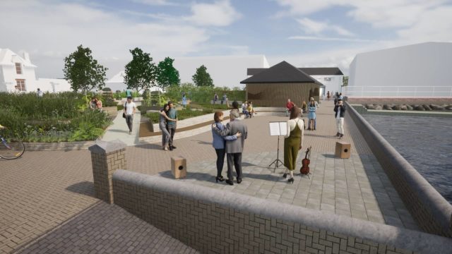Artist's impression of the transformation on East Cowes Promenade