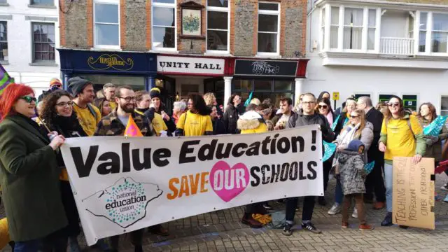 Education rally at St Thomas's Square