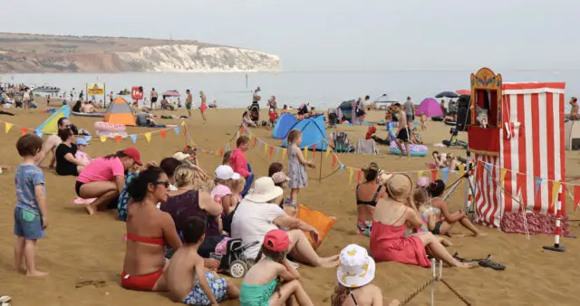 The return of Punch and Judy at Sandown Bay Regatta - Sandown Carnival