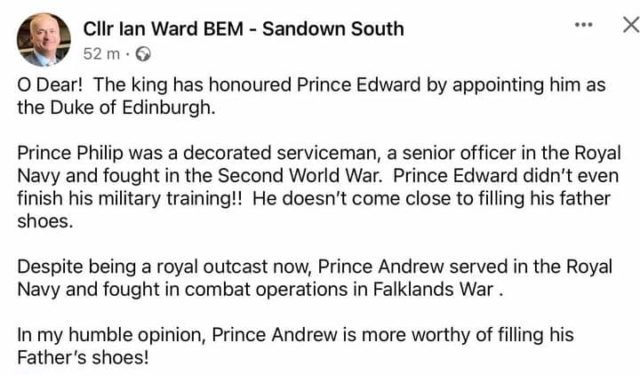 Ian Ward on Prince Andrew