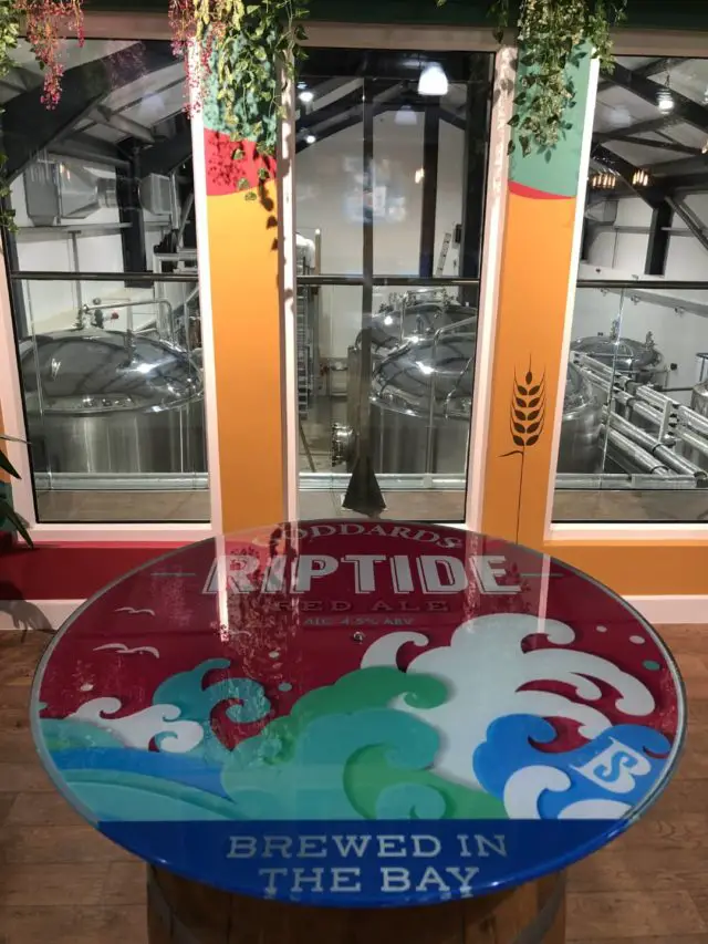 Riptide Brewed in the Bay looking onto the brewing room