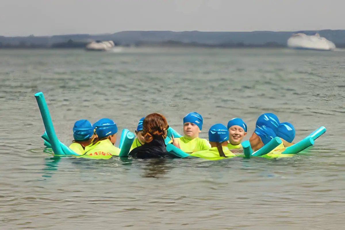 Children taking part in the Sea Safety programme