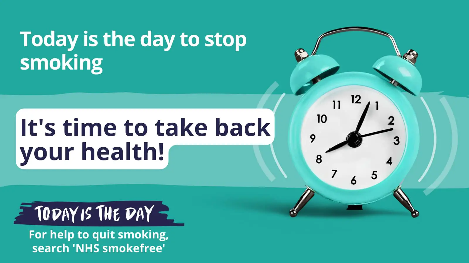 quit smoking poster urging people that it's time to take back their health