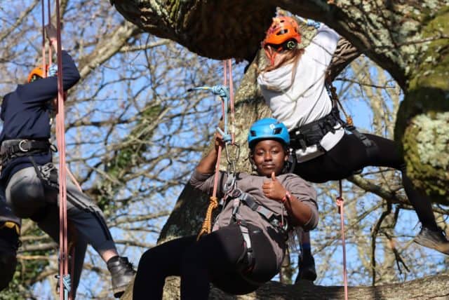 Tree Climbing at the 27th Isle of Wight Revolution activity camp