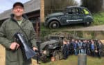 Montage of Mark Collins, Vectis Prodcs car and biker gang