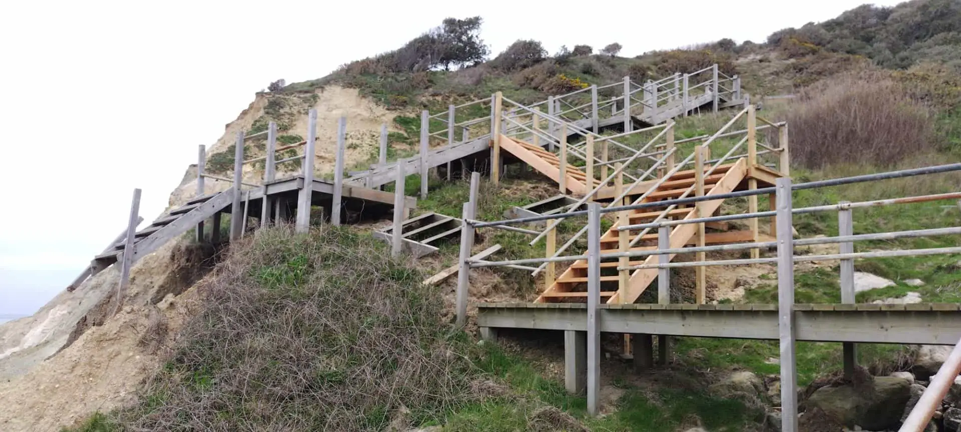 New Stairs at Alum Bay