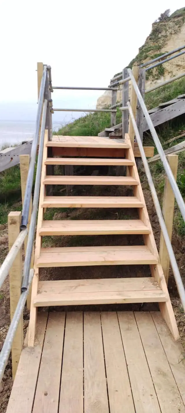 New Stairs at Alum Bay