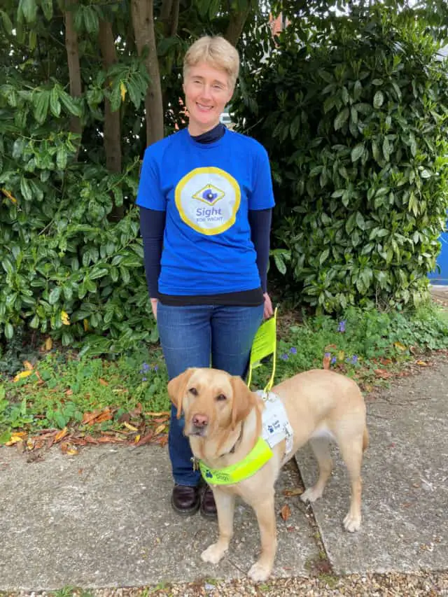 Ruth Hollingshead and her guide dog