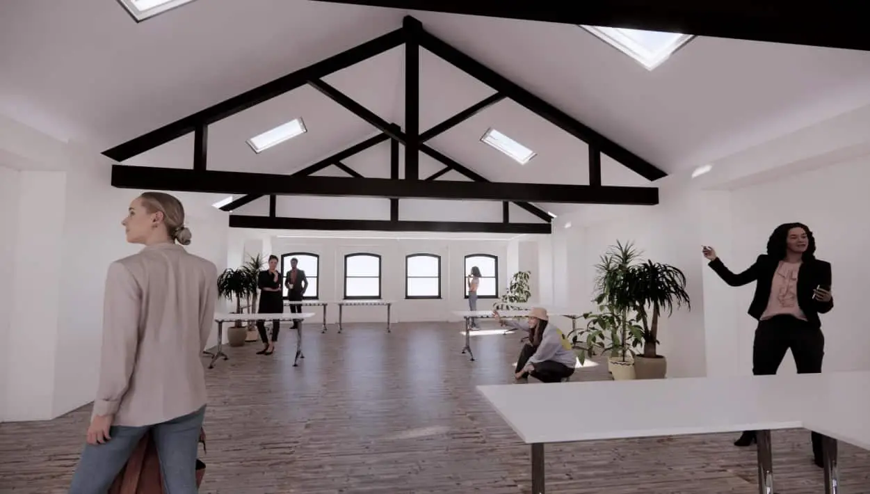 Artist's impression of the vaulted ceiling inside the former Top Shop Building