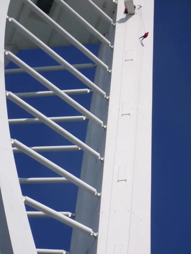 Abseiling down the Spinnaker Tower