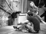 Ashleigh Mackness and Josh Rettie rehearsing the production of The last five years play