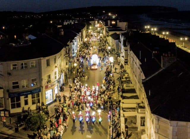 Bird's eye view of Sandown Illuminated Carnival 2022 Image: © Milan Drahonovsky