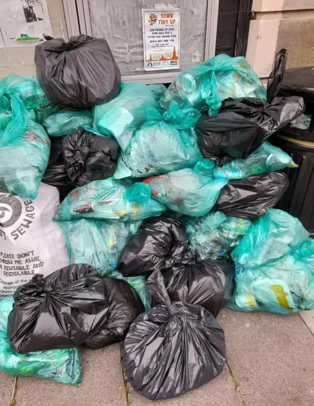 Rubbish collected by FORTH Litter Pick Group