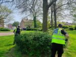 Police searching for knives in bushes