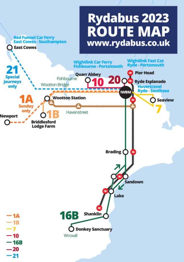Rydabus Route Map 2023