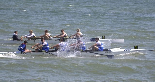 Ryde Coastal Junior B Crew batteling with BTC for 2nd place