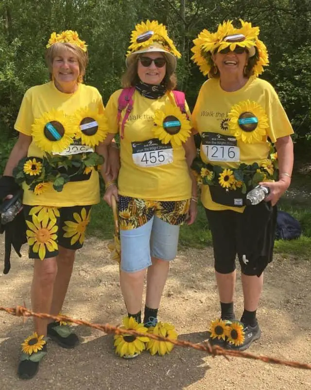 People taking part in Walk the Wight 2023