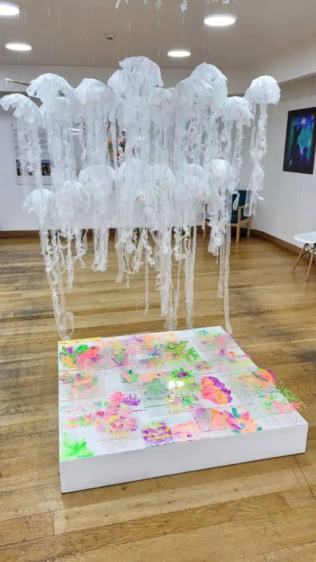 Luminescent jellyfish by pupils from St Thomas of Canterbury