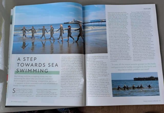 Sandy's article in Outdoor Swimming Magazine