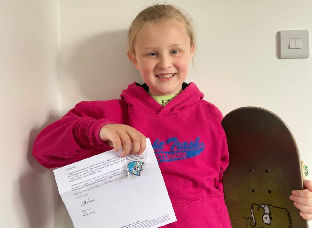 Eight Year Old Bobby Triumphs At Skateboarding Honoured With Blue