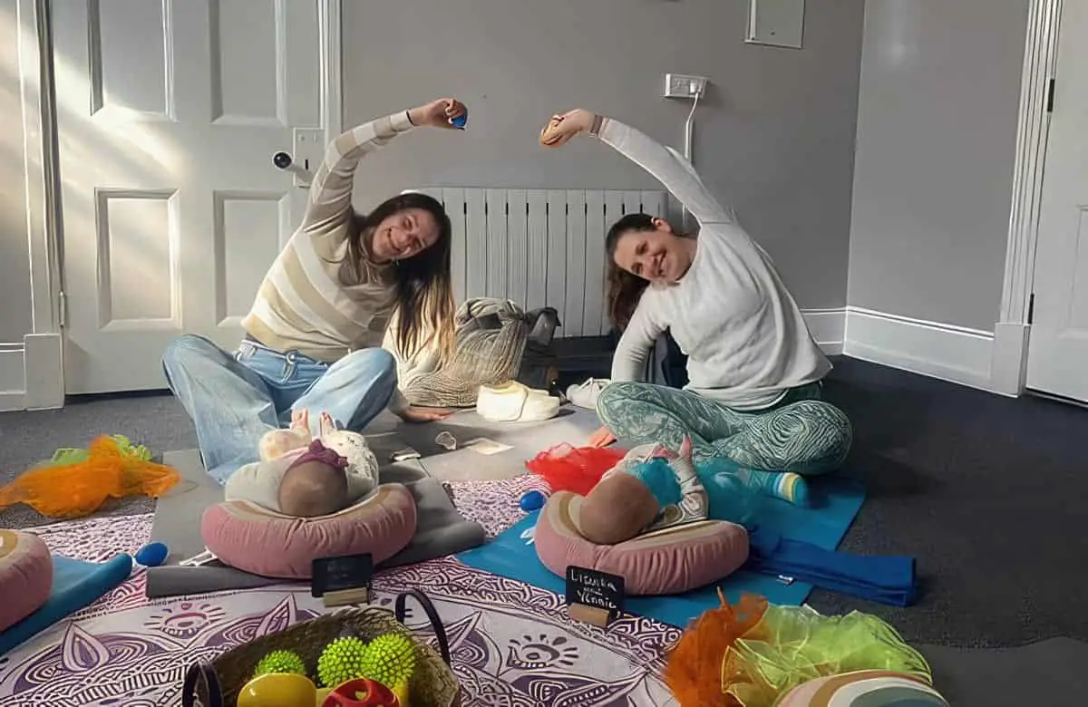 Mothers and babies at Relax IOW yoga class