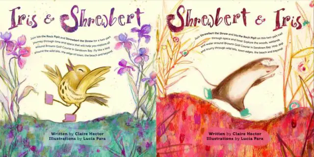 Story Trail 1 - Shrewbert & Iris or Iris & Shrewbert! Top to Toe Tales and Trails exploring Browns and beyond by Claire Hector & artist Lucia Para