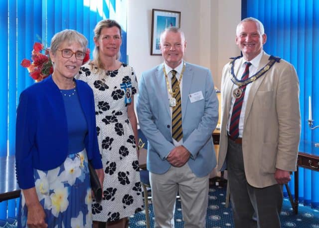 L-R: HM Lord Lieutenant of the Isle of Wight, Mrs Susie Sheldon, High Sheriff of the Isle of Wight, Mrs Dawn Haig-Thomas, Vice Chairman Isle of Wight Council, Mr Karl Love, and Adrian Cleightonhill  ©  Mich
