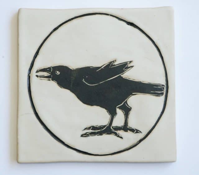 Crow Tile by Molly Attrill