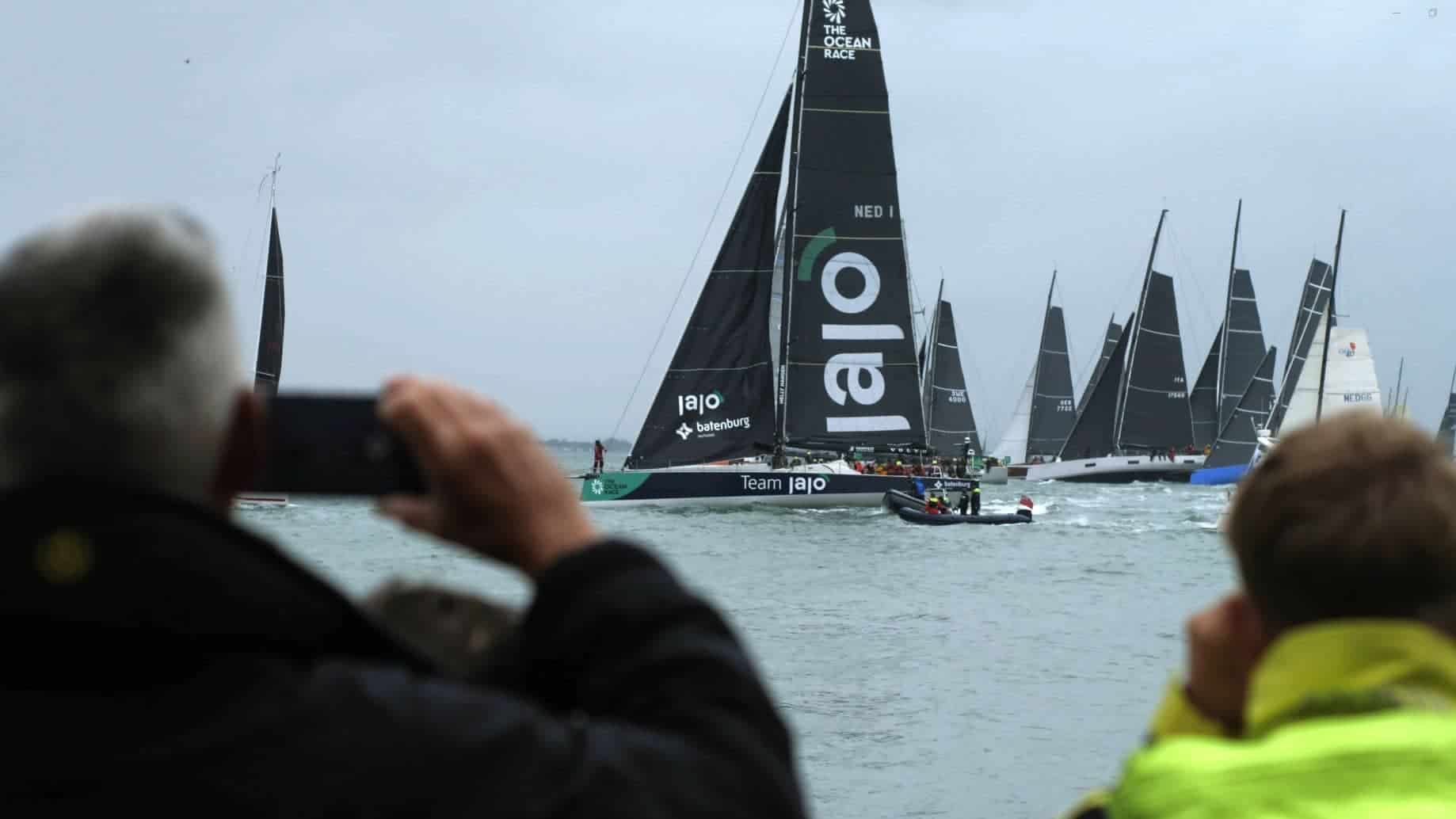 Spectators in Cowes for the Rolex Fastnet Race