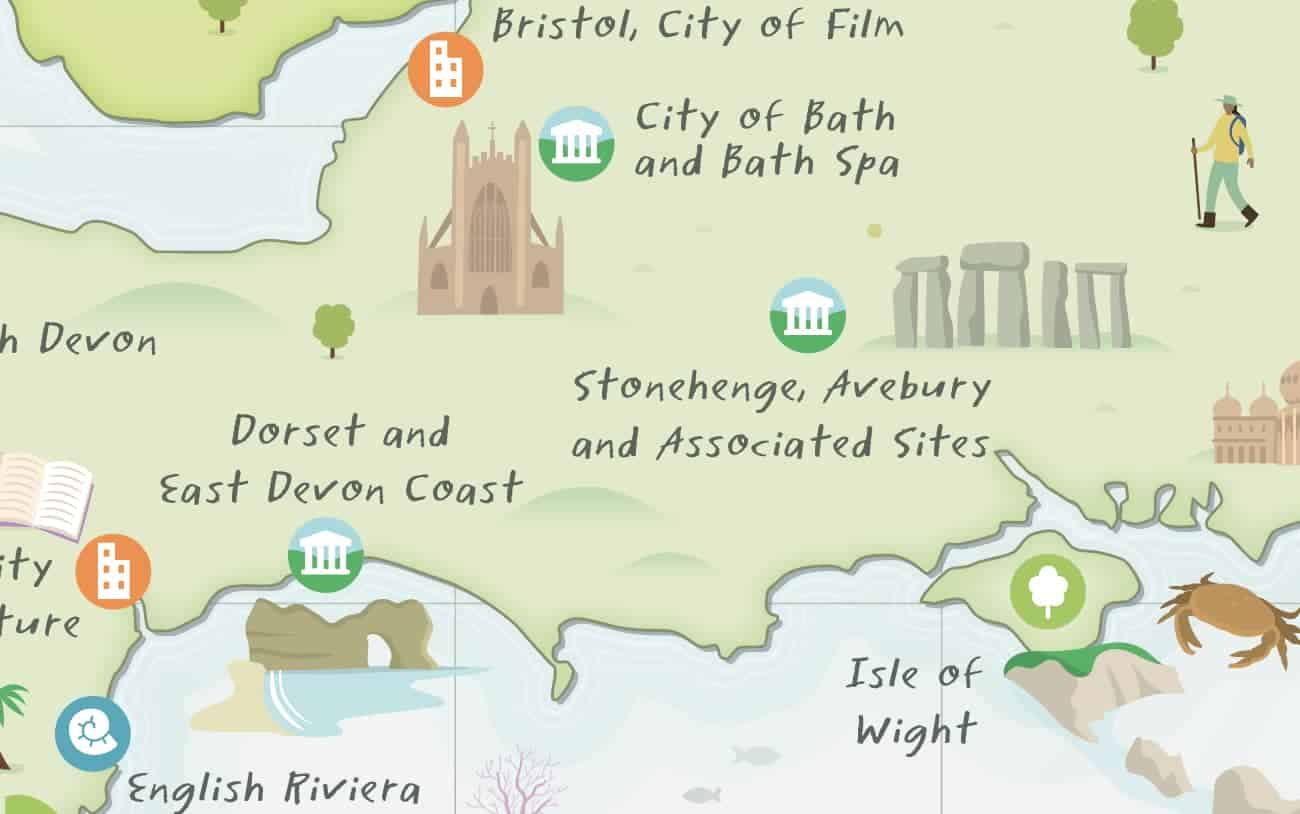 Southern England Biosphere Reserve map