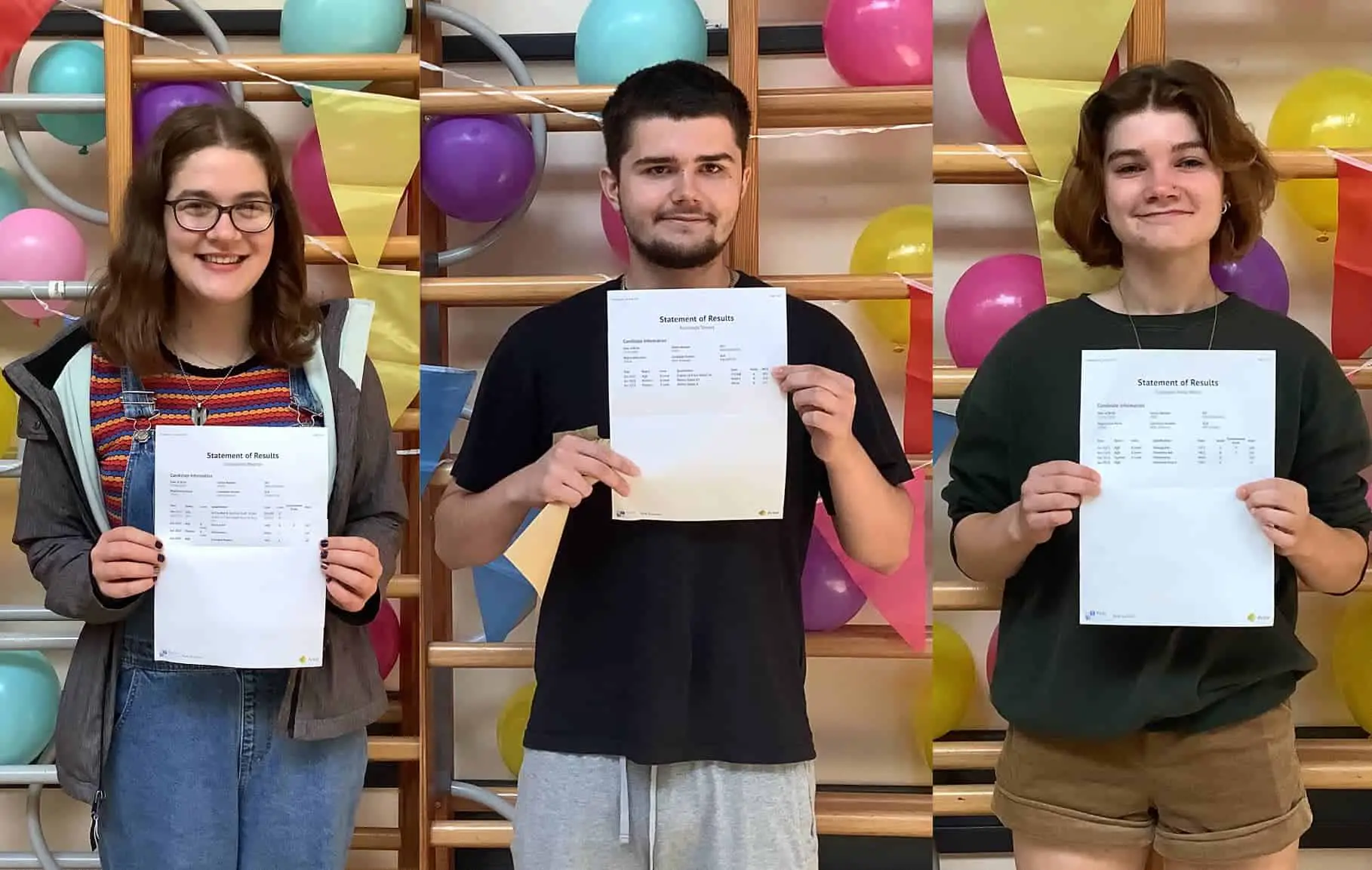Montage of ryde academy students with their results