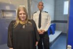 PCC Donna Jones & Police Inspector John Smith at the Police Investigation Centre (PIC) in Portsmouth