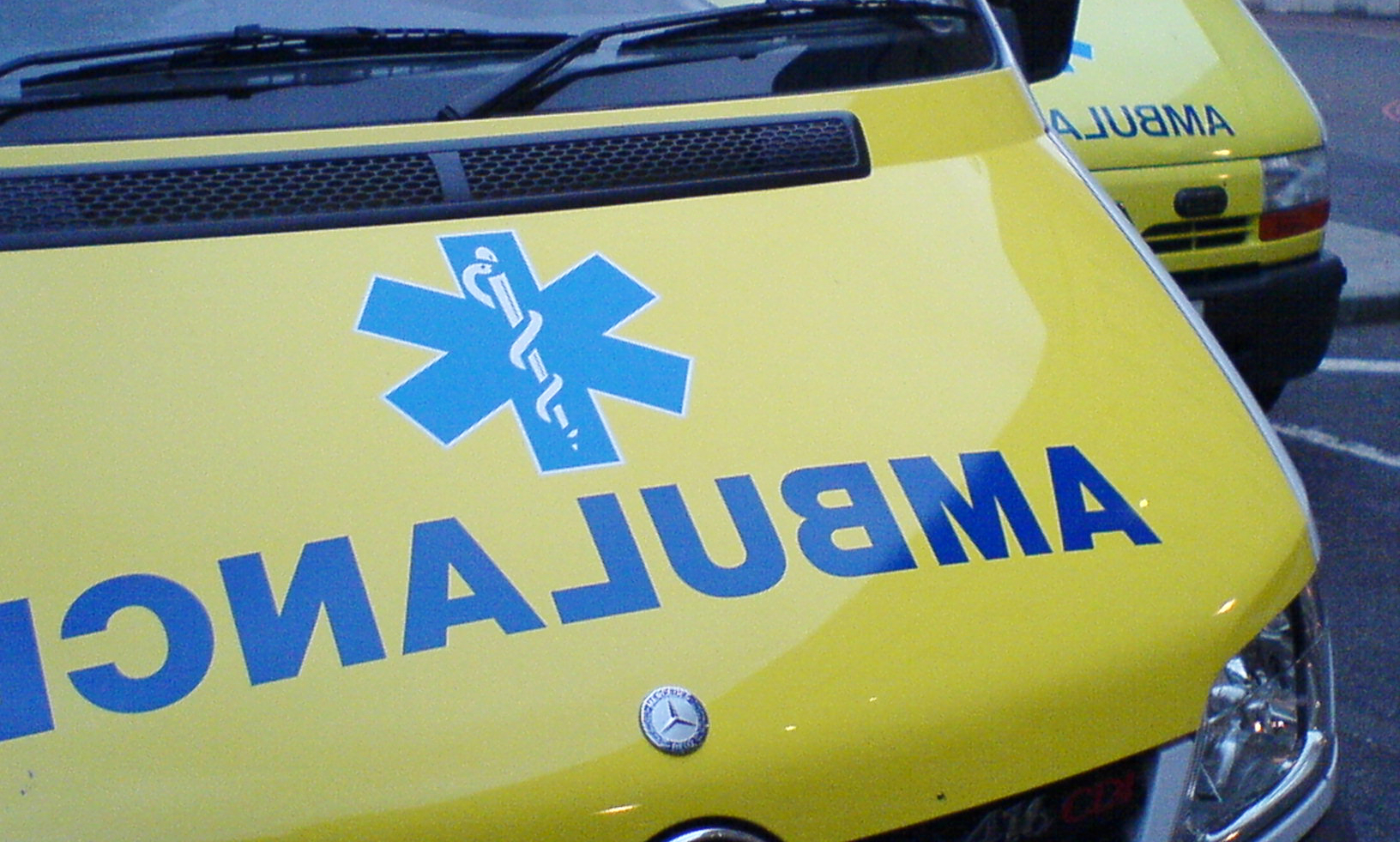 Front of two Ambulances