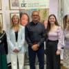 Council chairman, Councillor Claire Critchison, Aniela Niemiec, Alistair Bridle, DofE Award manager at the Island Innovation VI Form, Ruth Gale and Carol Taverner, DofE facilitator for the Isle of Wight Council