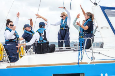 EMCT Volunteers on a yacht