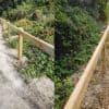 The new handrail at Widdick Chine