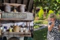 Heck Cider makers and Julie Jones Evans in an apple orchard