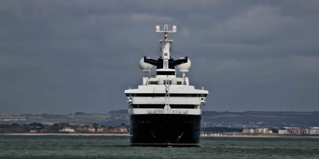 Octopus Superyacht moored off Cowes Sept 2023