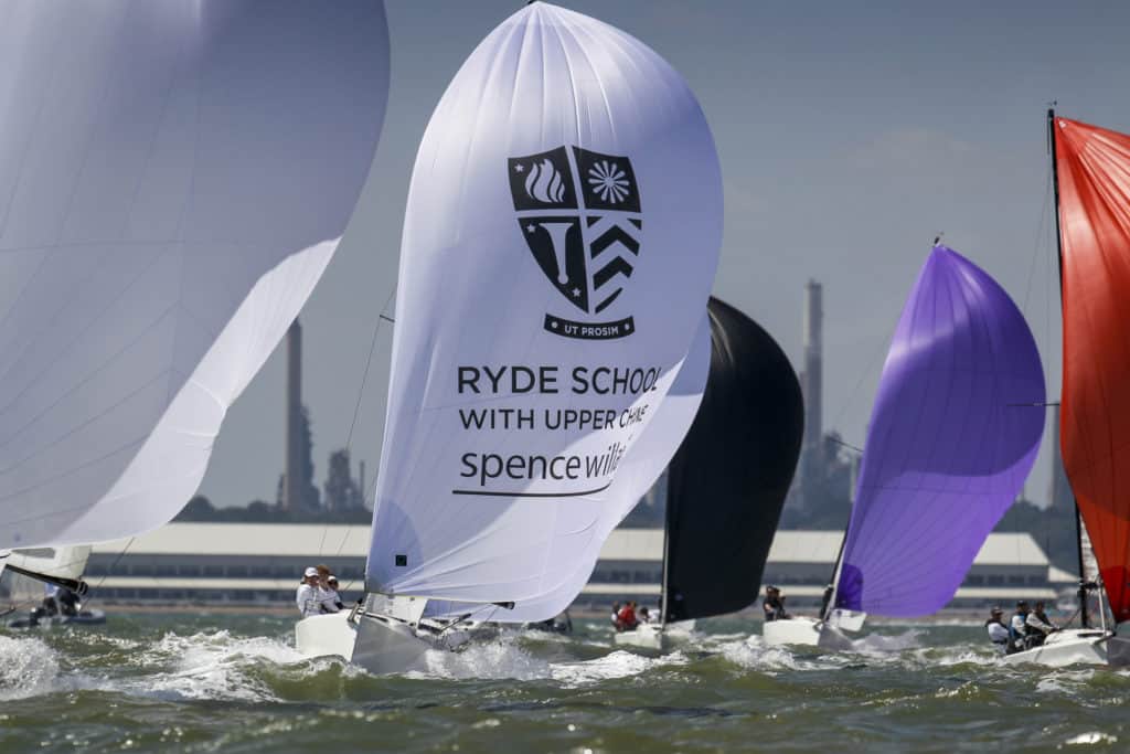 Ryde School sailors taking part in the Royal Southern YC regatta