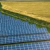 Computer generated image of solar farm at Sunny Oaks