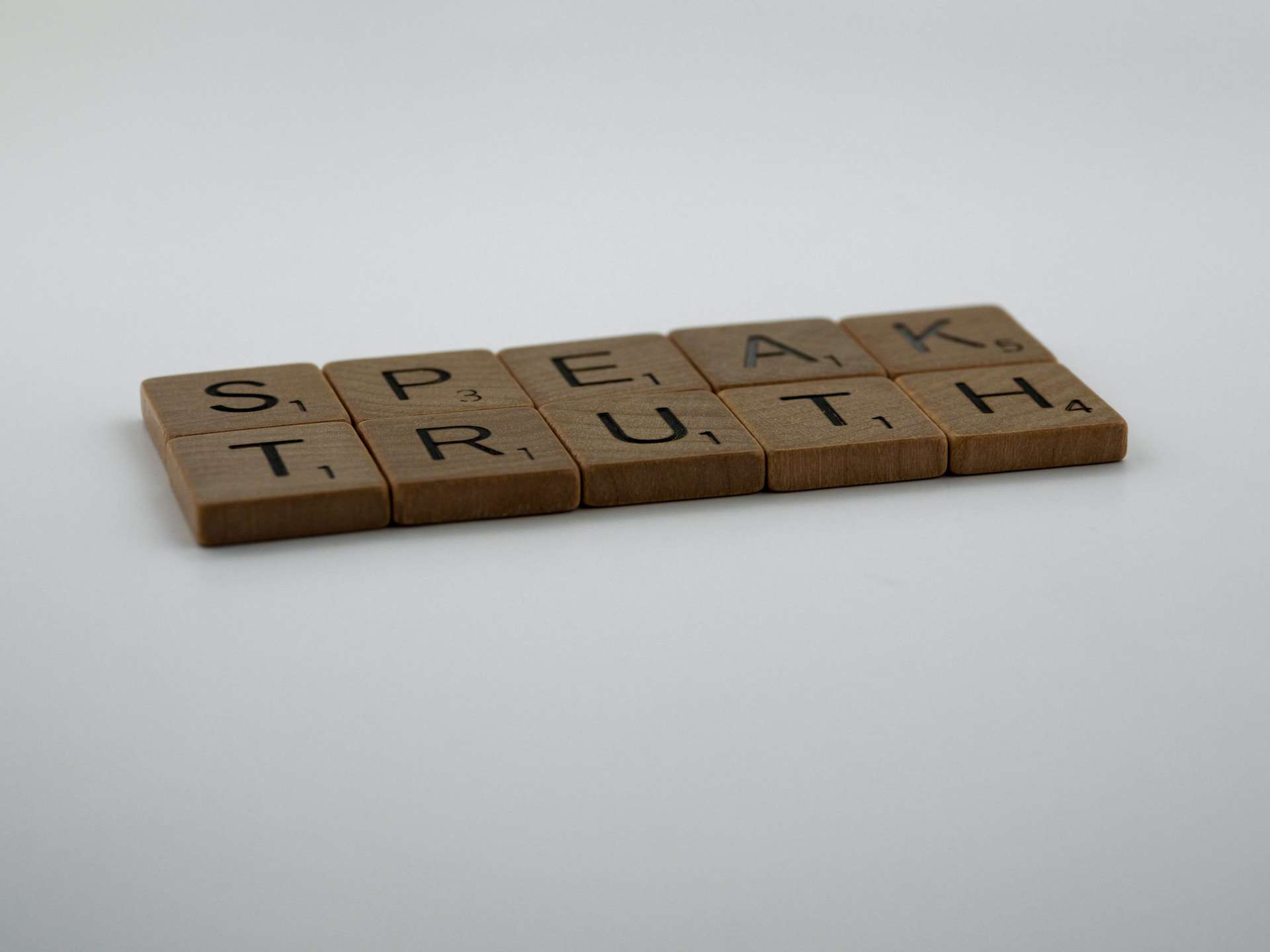 Speak truth scrabble letters