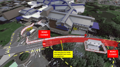 Map of St Mary's road closure from 4 September 2023