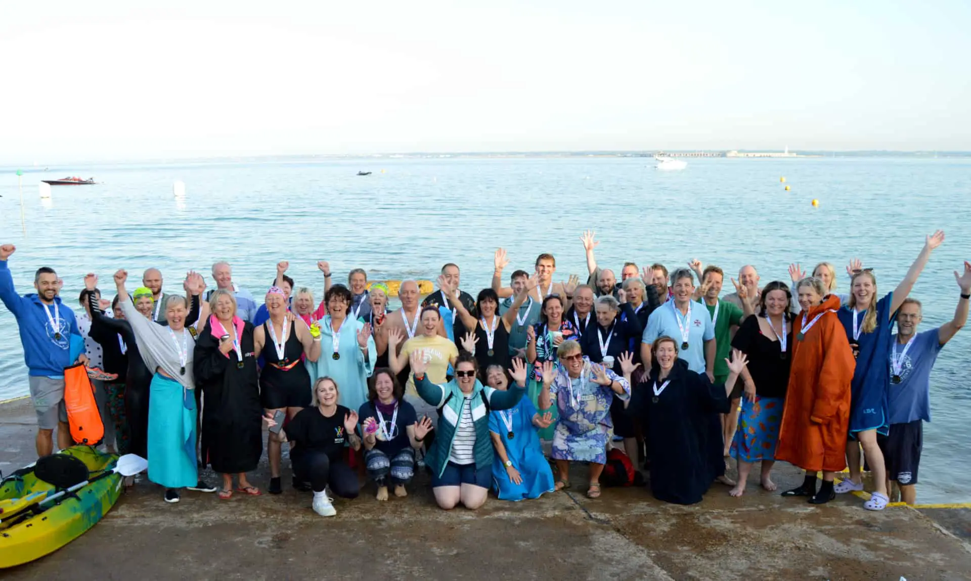 Those taking part in the Wessex Cancer Support Swim for Hope
