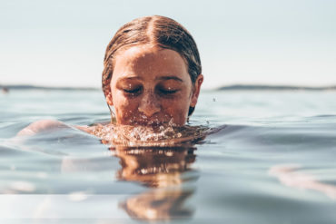 Woman in the sea by erik dungan