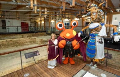 Characters at Brading Roman Villa