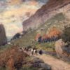 1908 Painting of the Undercliff near Ventnor Isle of Wight by a heaton cooper