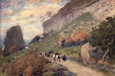 1908 Painting of the Undercliff near Ventnor Isle of Wight by a heaton cooper
