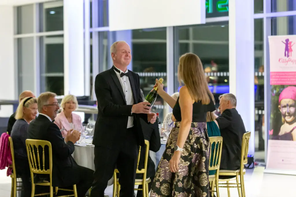 Champagne winner at the Esplanade and Thompson’s Charity Gala Dinner 2023