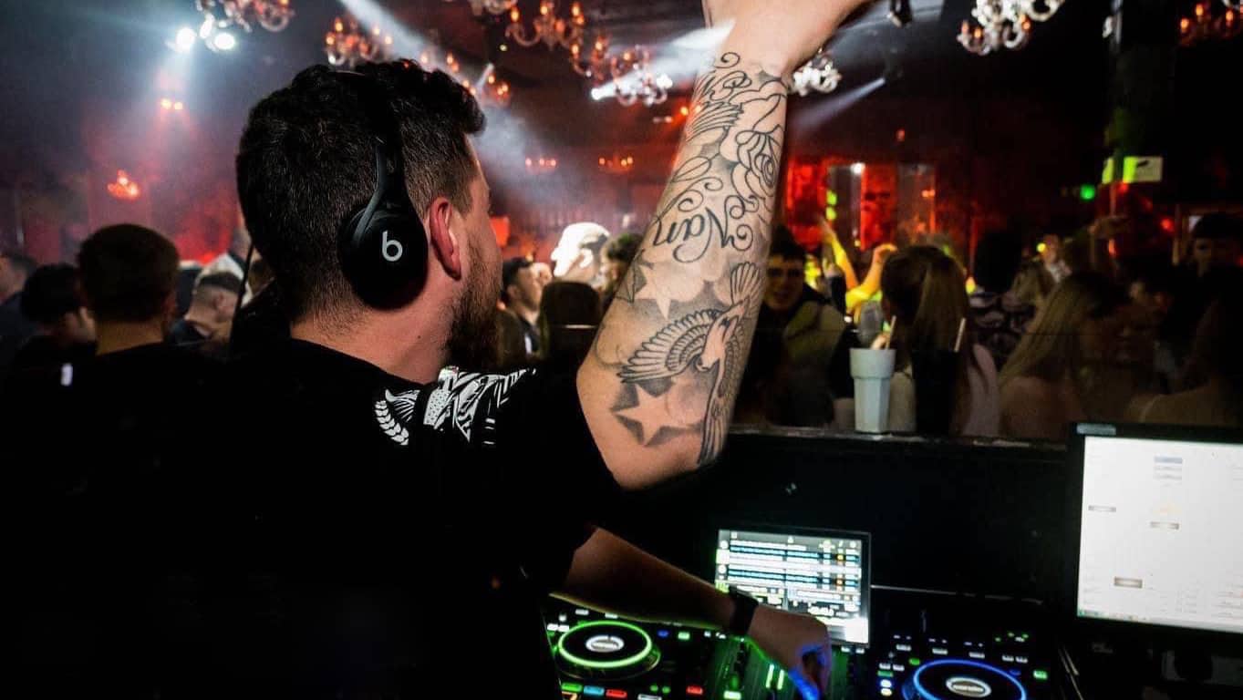 DJ and crowds at Fever nightclub