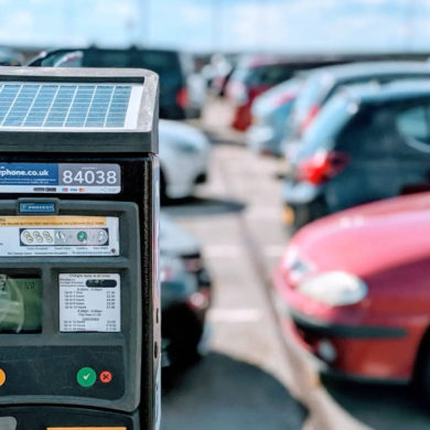 Parking meter in IWC car park